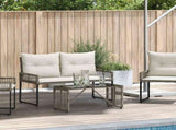 Outdoor Table Grey and Black 80 x 40 x 40 cm 42025183