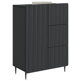 Sideboard with Drawer Black 66 x 34.5 x 91.5 cm Engineered Wood 894396