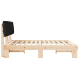 Bed Frame with Upholstered Headboard Black 180 x 200 cm 3398071