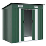 Garden Shed Green Metal 42908