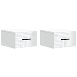 Wall-Mounted Bedside Cabinet 2 pcs White 34.5 x 33 x 20 cm 898596