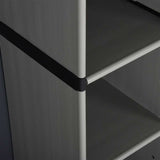 Garden Storage Cabinet with 3 Shelves Grey&Black 68x40x168 cm 340984