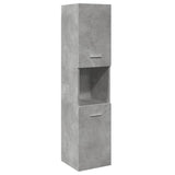 4 Piece Bathroom Furniture Set Concrete Grey Engineered Wood 3324881
