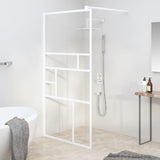 Walk-in Shower Wall 100x195 cm ESG Glass White 151870