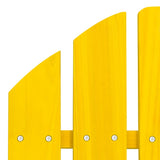 Garden Adirondack Chair with Ottoman Solid Fir Wood Yellow 315864