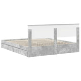 Storage Bed Concrete Grey 180 x 200 cm Engineered Wood 3408434