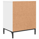 Bedside Cabinet 2 pcs White 49 x 36 x 61 cm Engineered wood 883475