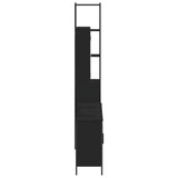4 Piece Bathroom Cabinet Set Black Engineered Wood 3214750