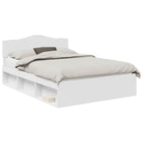 Bed Frame with Headboard White 140 x 190 cm Solid Pine Wood 3412898