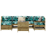 ZNTS 7 Piece Garden Sofa Set Impregnated Wood Pine 3250987