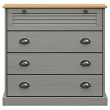 Chest of Drawers VIGO Grey 80x40x76 cm Solid Wood Pine 353162