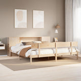 Bookcase Bed without Mattress 180x200 cm Super King Solid Wood Pine 3321780