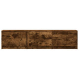 TV Cabinet with LED Smoked Oak 165 x 34 x 40 cm Engineered Wood 8006561