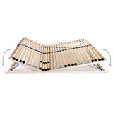 Slatted Bed Base without Mattress with 28 Slats 7 Zones 140x200 cm 246460