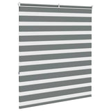 Zebra Blind Dark Grey 130x150 cm Fabric Width 125.9 cm Polyester 4014137