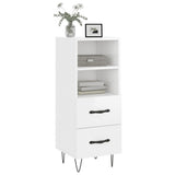 Sideboard High Gloss White 34.5x34x90 cm Engineered Wood 828662