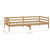 ZNTS Day Bed without Mattress Honey Brown Solid Wood Pine 90x200cm 806933