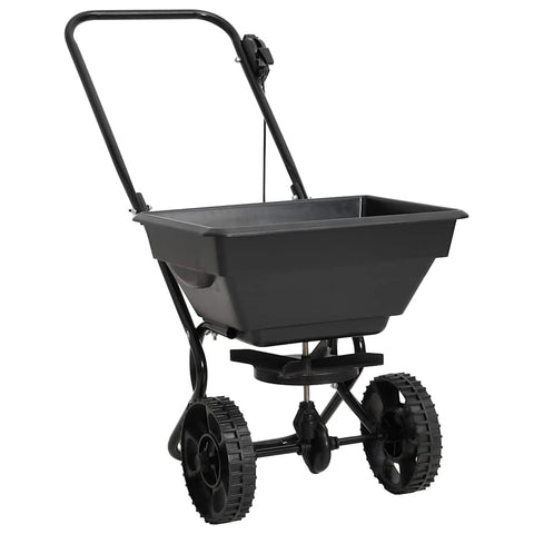 Walk Behind Salt Spreader PVC and Steel 80x46x75 cm 15 L 142965