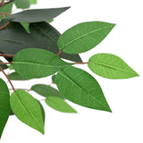 Artificial Ficus Plant Green 90 x 16 x 110 cm Fabric and Wood 42042076