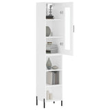 Highboard White 34,5x34x180 cm Engineered Wood 3199369