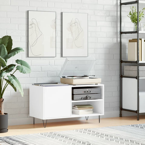 ZNTS Record Cabinet White 85x38x48 cm Engineered Wood 831700