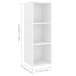 ZNTS Wall-mounted TV Cabinet White 37x37x107 cm Engineered Wood 805480