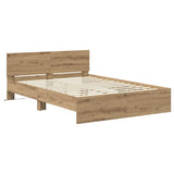 Bed Frame Artisan Oak 140 x 190 cm Engineered Wood 3403572