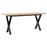 Coffee Table X-Frame 110x40x45.5 cm Solid Wood Pine and Steel 3282755