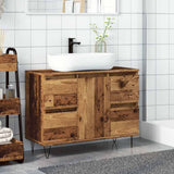 Bathroom Cabinet Old Wood 80x33x60 cm Engineered Wood 857235