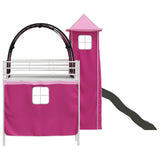 Kids'Loft Bed Frame White and Pink 107 x 200 cm Metal 42020912