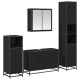 Bathroom Furniture Set 2 pcs Black Oak Engineered Wood 3402529