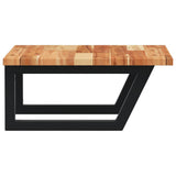 Basin Shelf Wall Mounted Steel and Solid Wood Acacia 3302771