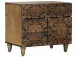 Bed cabinet with Drawer Brown 50 x 33 x 60 cm Solid Mango Wood 4018343