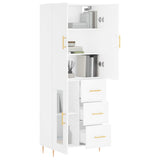 Highboard White 69.5x34x180 cm Engineered Wood 3195947