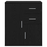 Sideboard with Drawer Black Oak 60 x 31 x 70 cm Engineered Wood 871417