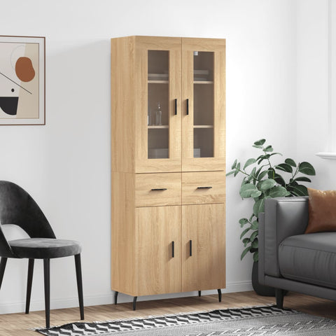 Highboard Sonoma Oak 69.5x34x180 cm Engineered Wood 3198548