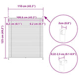Plisse Blind 110x125cm Creme 240646