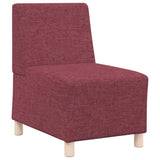 Modular Sofa Unit Armless 2 pcs Red 55 x 74 x 82 cm Fabric 3399751