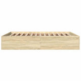 Bed Frame without Mattress Sonoma Oak 150x200 cm 3281009