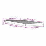 Floor Bed Frame White 100 x 210 cm Solid Pine Wood 869737