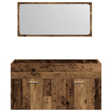Bathroom Cabinet with Mirror Old Wood Engineered Wood 856381
