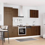 ZNTS 7 Piece Kitchen Cabinet Set Kalmar Brown Oak Engineered Wood 3314788