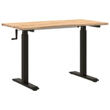 Desk with Storage Black and Natural 120 x 60 cm Solid Oak Wood 3426551