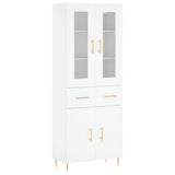 Highboard White 69.5x34x180 cm Engineered Wood 3198521