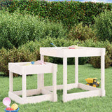 Sand Tables 2 pcs White Solid Wood Pine 825052