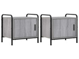 Bedside Cabinet 2 pcs Grey Sonoma 40 x 30 x 50 cm 8013525