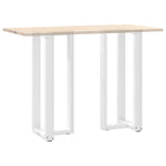 ZNTS Bar Table Legs T-Shaped 2 pcs White 40x35x cm Steel 4013085