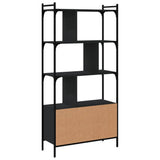 Bookcase with Doors Black76.5x30x154.5 cm Engineered Wood 833348