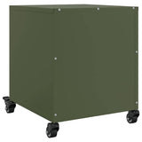 Bedside Cabinets 2 pcs Olive Green 36x39x43.5 cm Steel 846635