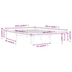 Bed Frame without Mattress White Solid Wood Pine 140x200cm 810366